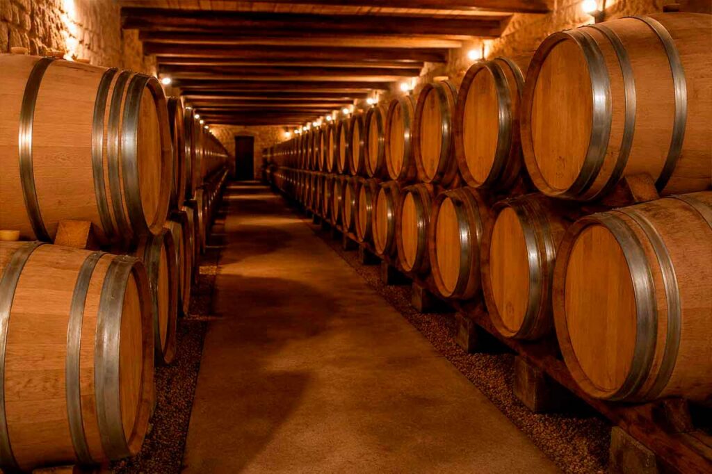 barricas de roble francés vino crianza