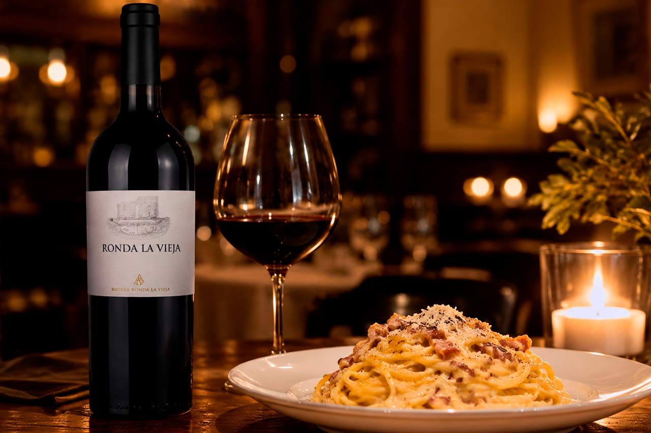maridaje vino tinto ronda la vieja merlot